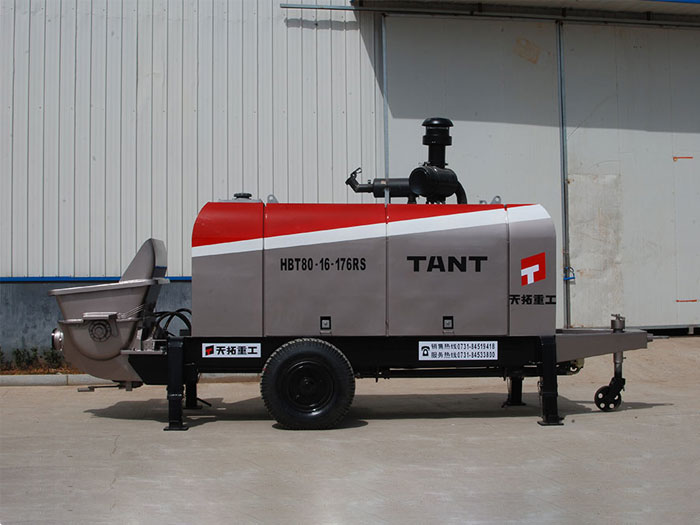 Tiantuo diesel concrete pump, diesel trailer concrete pump