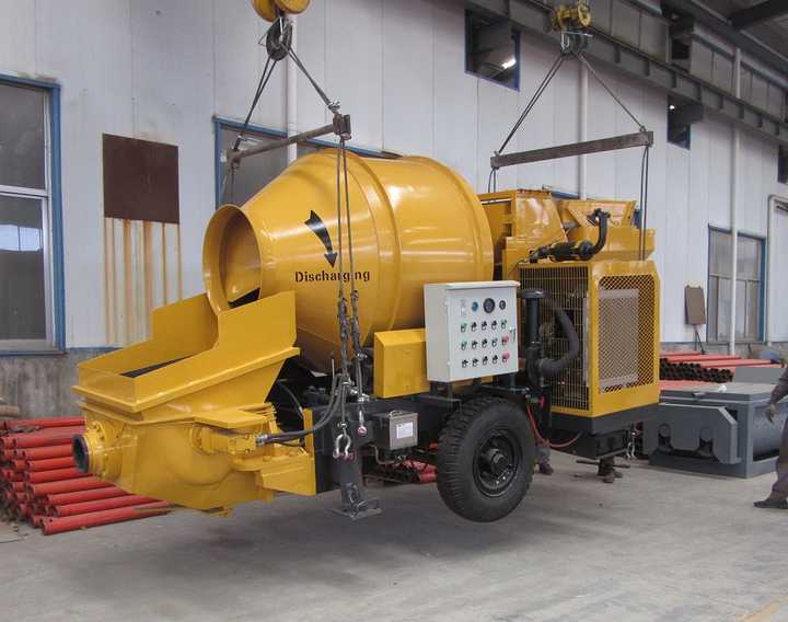 High Efficiency Mini Concrete Mixer with Pump Machine for Mixing and Pumping with Diesel Engine Driven
