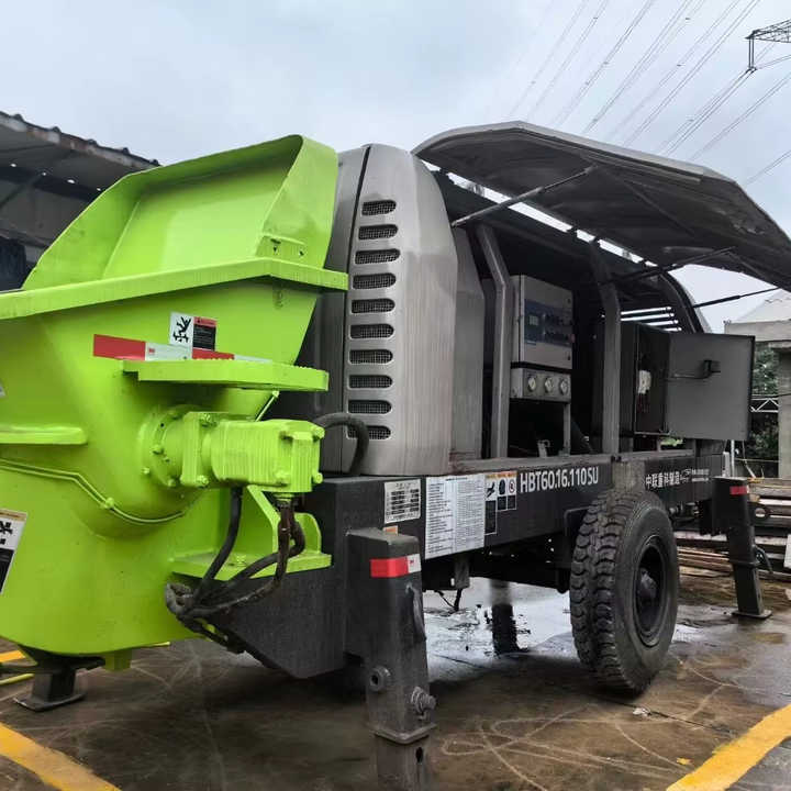 Second Hand Zoomlion Electric Motor Trailer Pump 6016-110SU Small Concrete Motor Pump