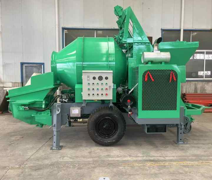 MINLE Mini Portable Mobile Trailer Concrete Pump Mixing Machine diesel High Pressure Concrete Mixer Pump Machine Factory Price
