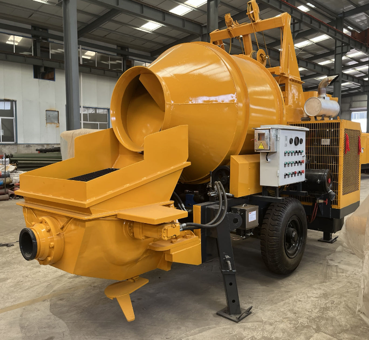 MINLE Factory Price High Efficiency JBT20  Portable Diesel Concrete Pump and Concrete Mixer Machine for Sale