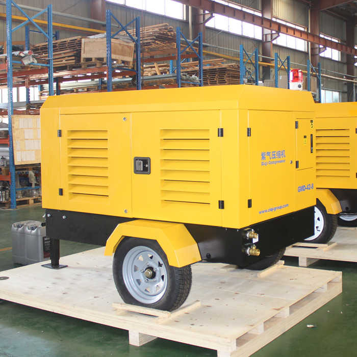 High Precision 0.8mpa 41kw Diesel Engine Driven 220v Jack Hammer Air Cooled Mobile Type Screw Air Compressor Factory Air End