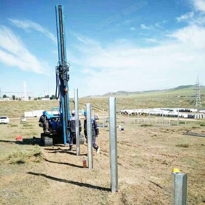 Hydraulic Rotary Head Auger Drilling Rig / Pile Driving Machine / Screw Pile Driver