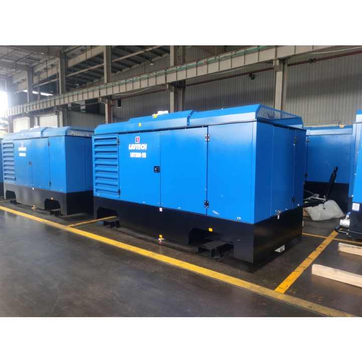 Liutech LUY300-28 High Quality 250kw Two-stage Screw Portable air Compressors diesel for Marine Well 500 Liters