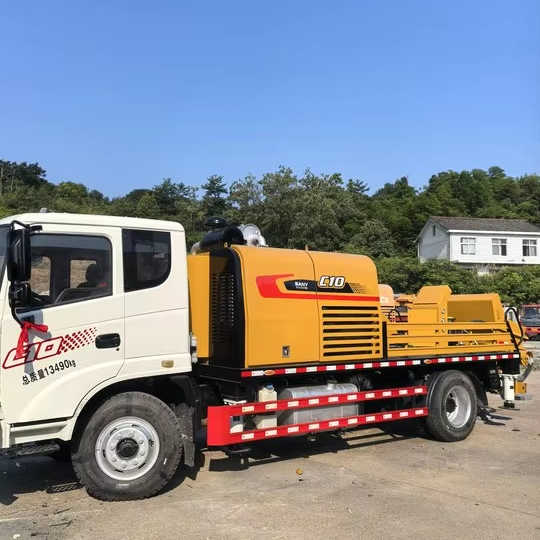 SANY 2020 Used National Five SY5133THBE-C10 Self-Loading Mixer Truck Concrete Pump Machine Good Condition Diesel Component-Motor