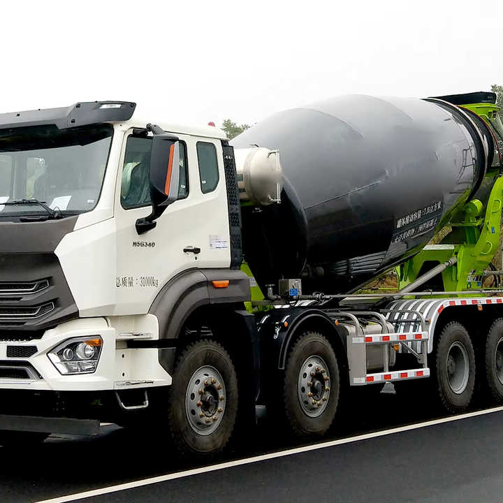 New HOWO 8*4 Automatic Chassis 12 CBM Concrete Mixer Drum Transit Truck Key Components (Pump Engine Motor Gearbox Gear) for Sale